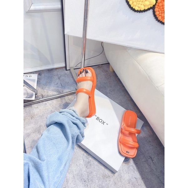 Dép hai quai nhỏ đế bánh mì full màu siêu đẹp - Camel Store