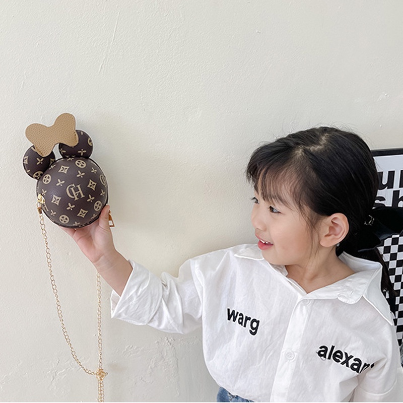 DISNEY Túi Đeo Chéo Hình Tròn In Hình Mickey Dễ Thương 2022