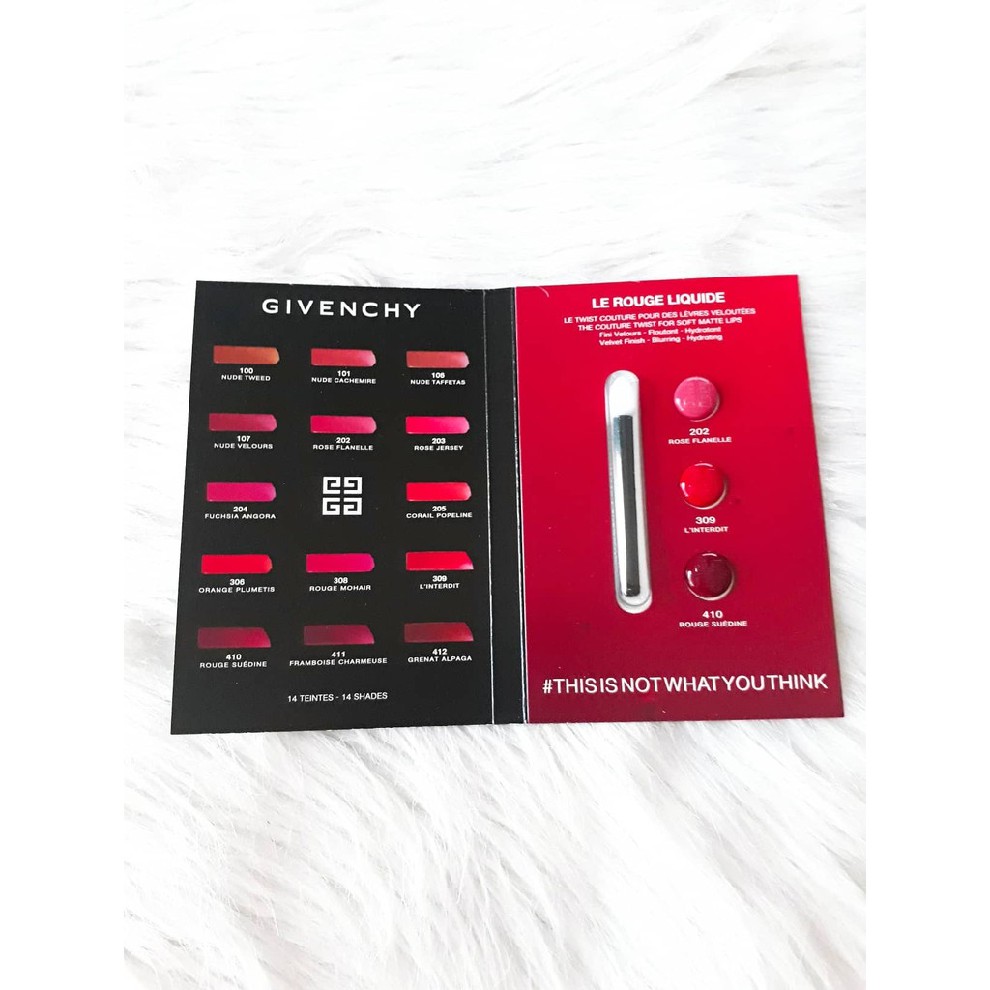Mẫu thử son givenchy le rouge liquide 202/309/410 | BigBuy360 - bigbuy360.vn