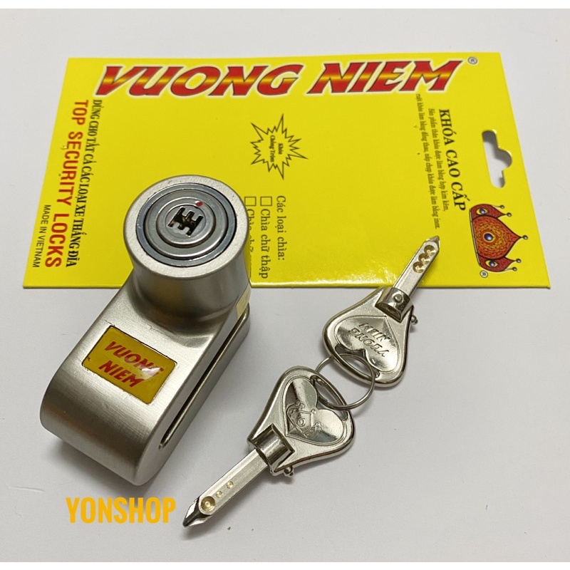 Khoá Đĩa Xe Máy  Cao Cấp Hiệu VUONG NIEM