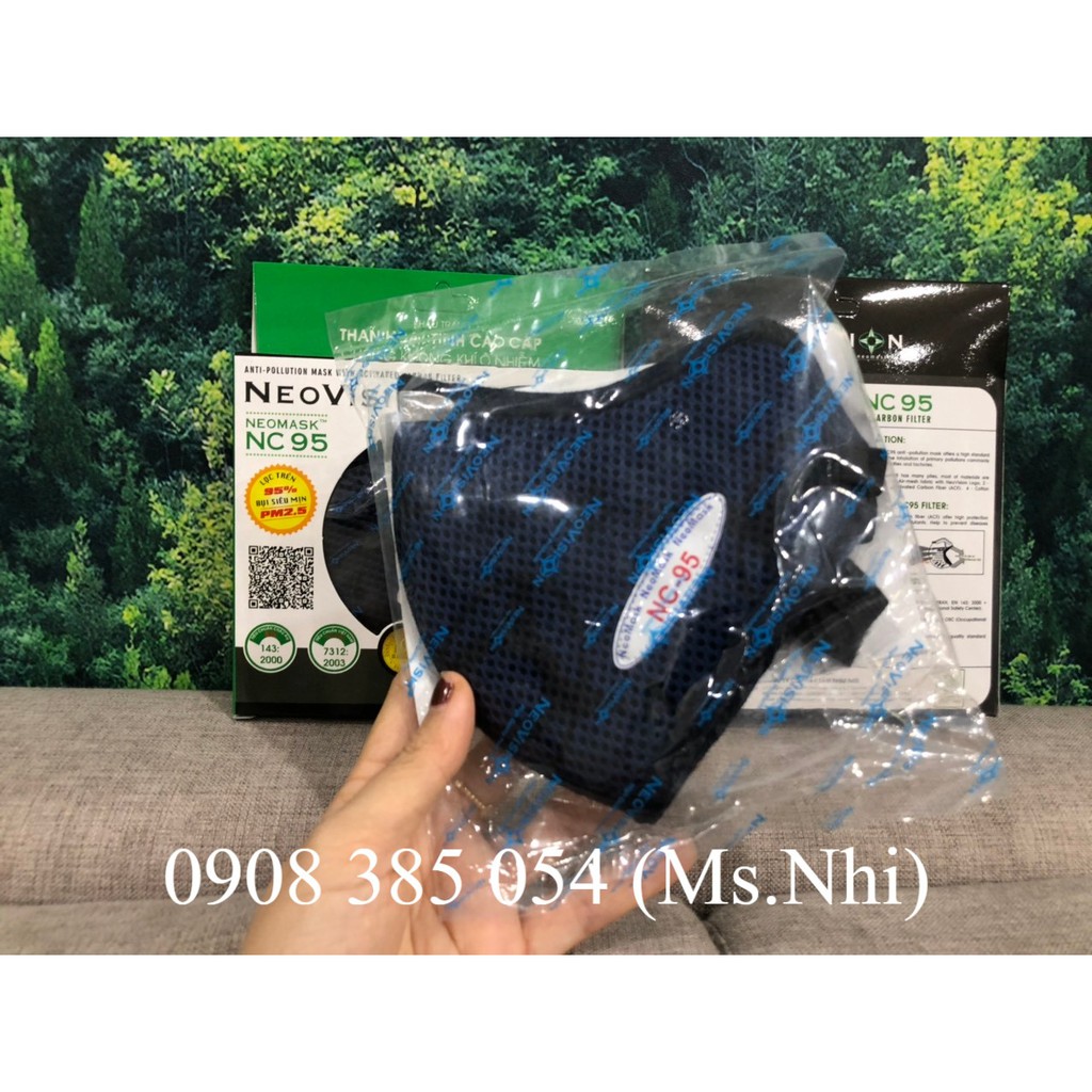 Khẩu trang than hoạt tính NeoMask NC95- Hình thật