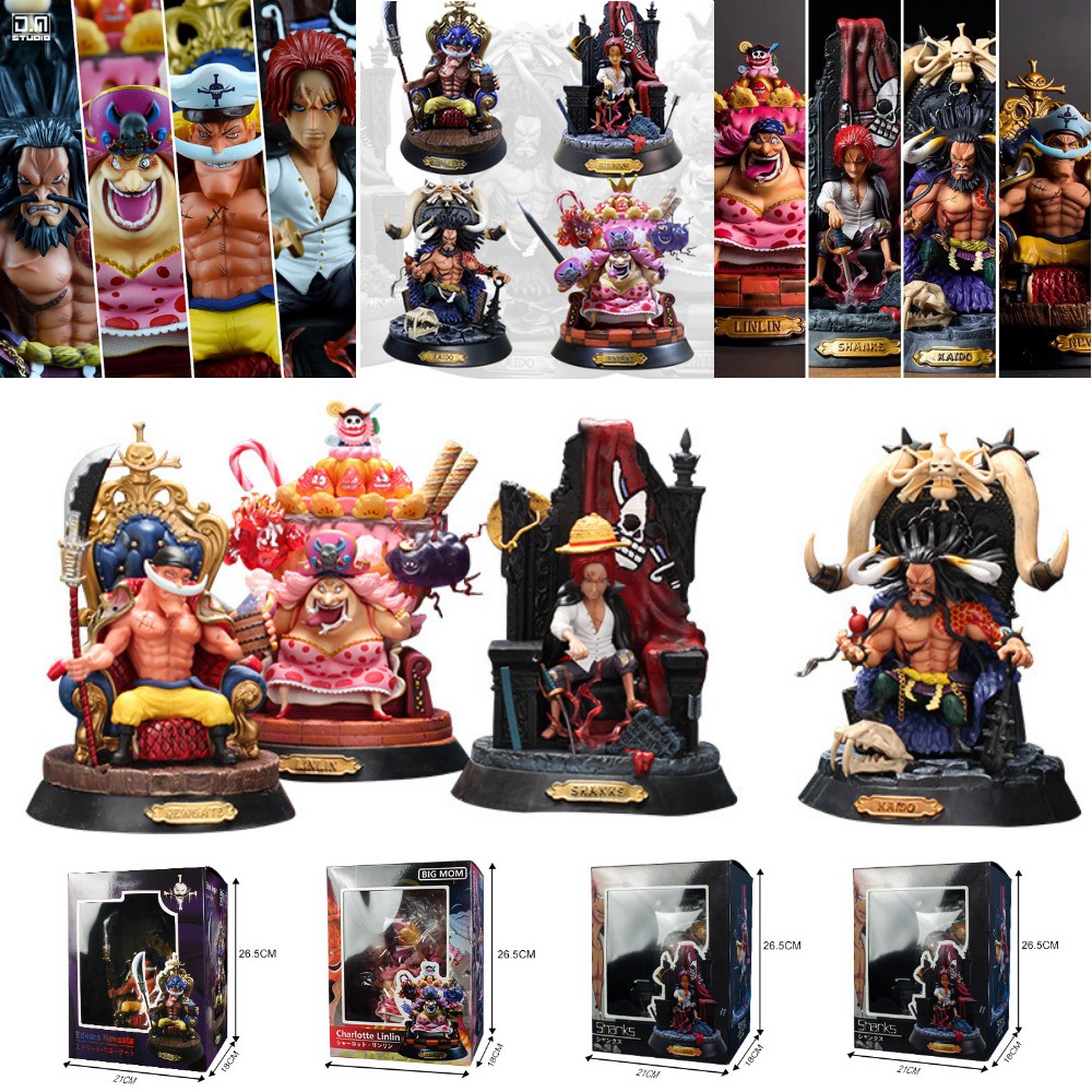 Mô hình One Piece Tứ Hoàng Shanks Kaido Râu Trắng BigMom cao 22-24cm + phụ kiện đi kèm , figure one piece