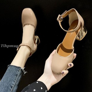 Giày sandal đế dày thời trang pháp 2021 dễ phối đồ cho nữ