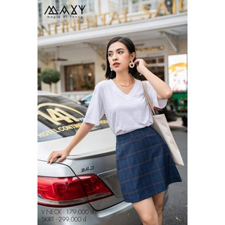 Áo thun nữ cổ tim form rộng v neck basic tee Maxy Workshop