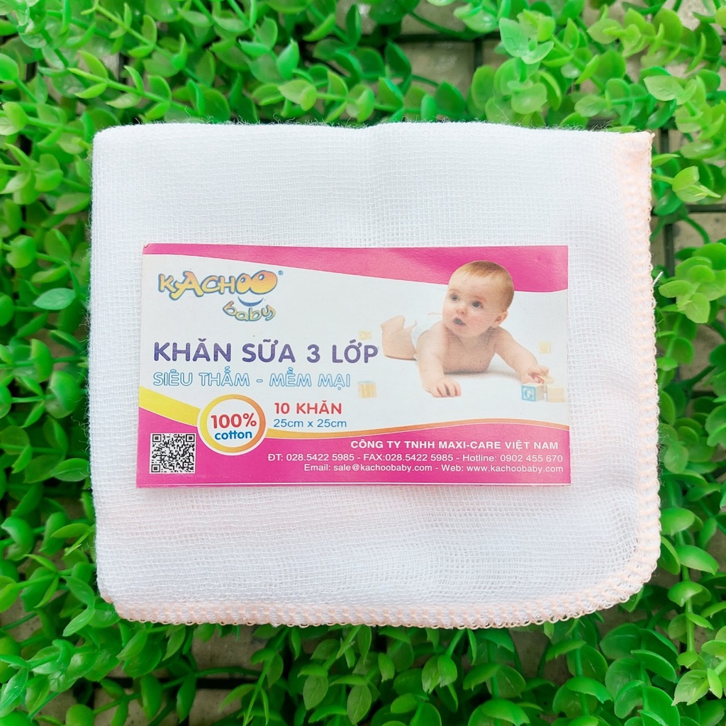 Khăn sữa nhật 3 lớp nhỏ Kachoobaby, khăn lau mặt cho bé