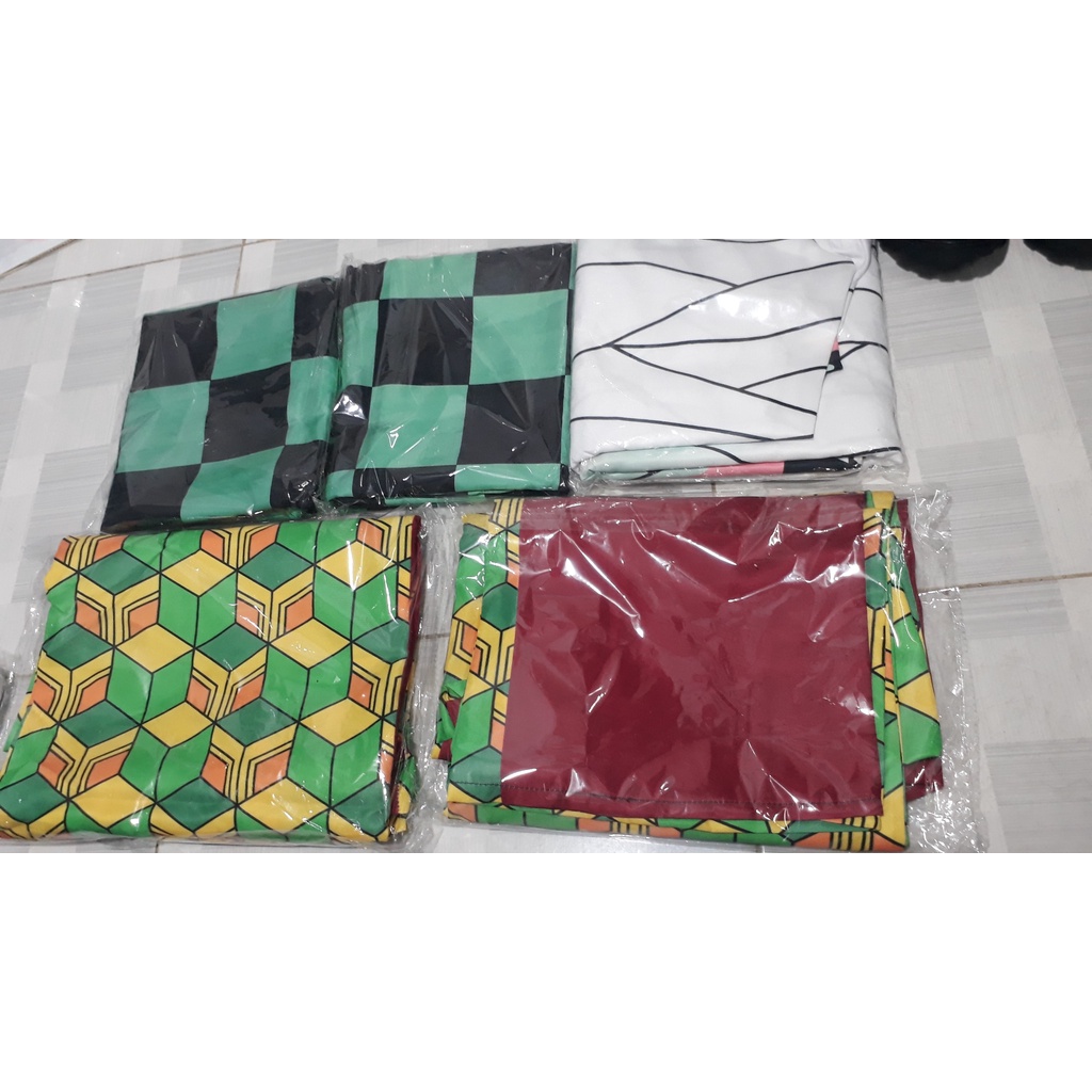 Lẻ áo choàng haori hóa trang cosplay Tanjiro Zenitsu Giyuu Shinobu Kimetsu no Yaiba