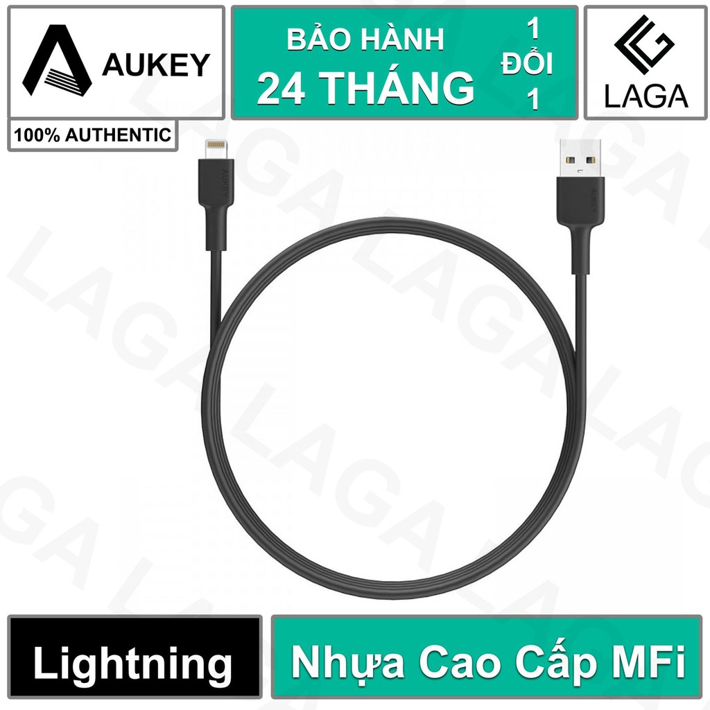 Cáp Sạc Aukey Lightning MFi 1.2M Nhựa Tổng Hợp Cao Cấp - CB-BAL1