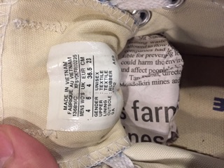 Giày converse cổ thấp màu xanh nhạt size 37