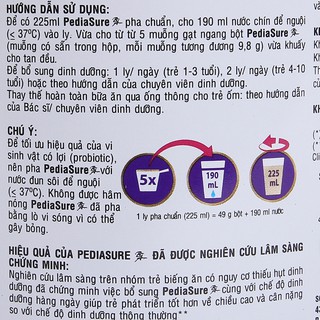 Sữa PediaSure BA 400g (1 - 10 tuổi) ( Chính hãng )