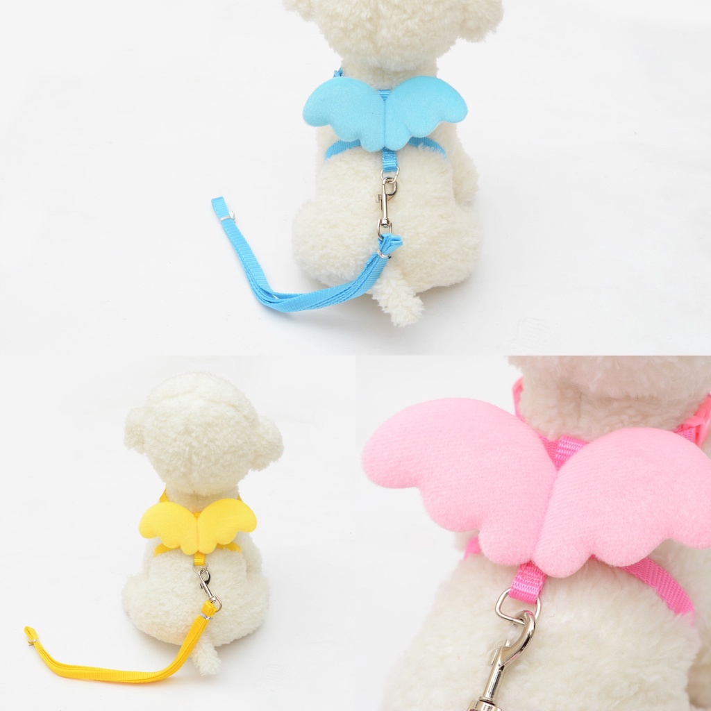 dây dắt yếm cho mèo chó đôi cánh thiên thần