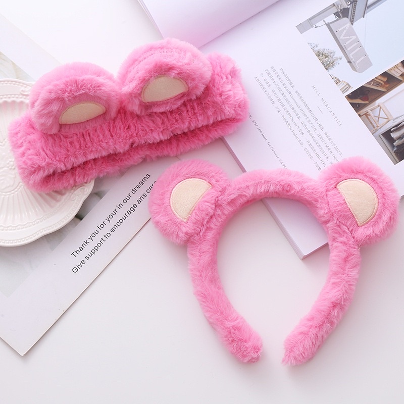 Băng đô bờm tóc cài tóc tai gấu hồng lotso disney đáng yêu