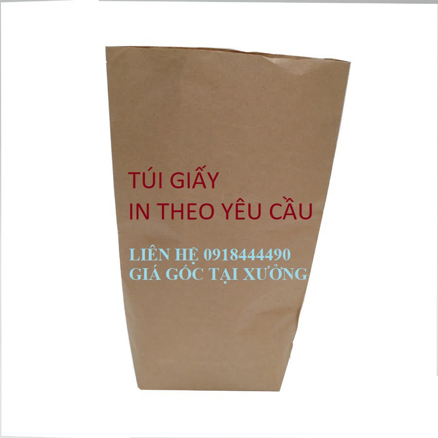 In túi giấy theo yêu cầu (túi giấy không có quai)