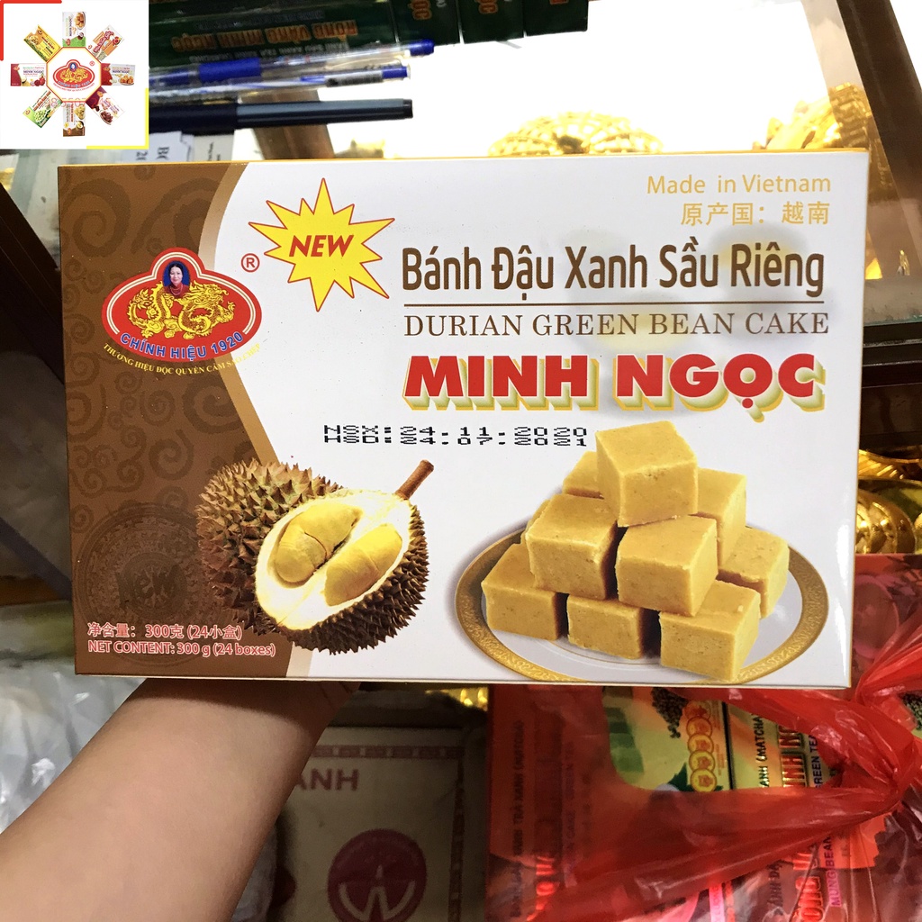 Bánh đậu xanh rồng vàng Minh Ngọc A35 8 vị 300g - Bánh đậu xanh trái cây Đặc sản Hải Dương