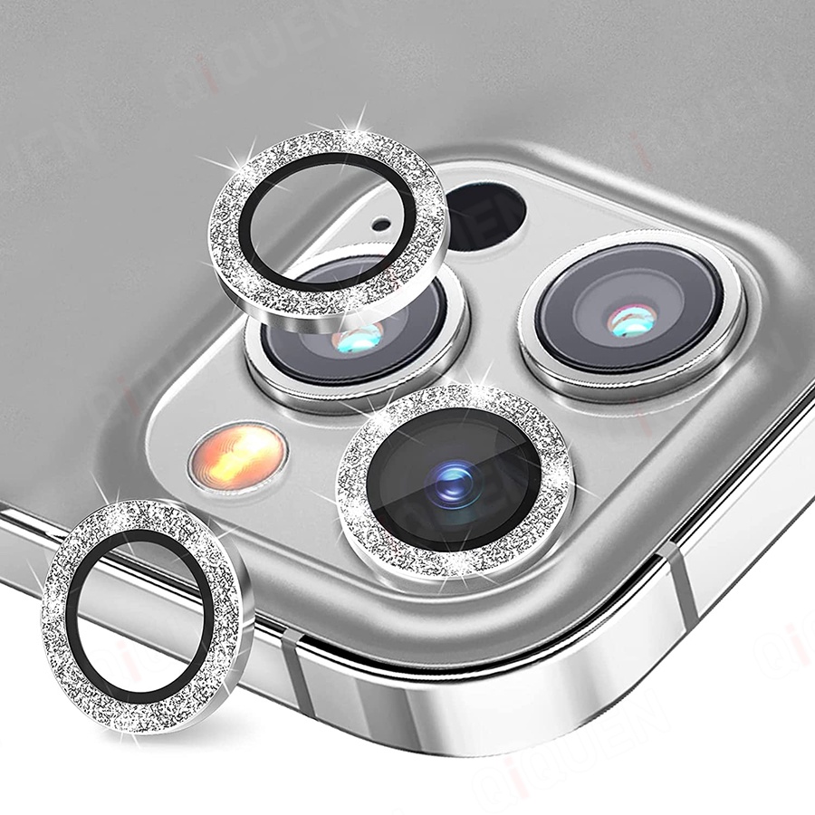 Miếng dán đính đá bảo vệ camera cho iPhone 11 12 13 Pro Max 12 13 Mini