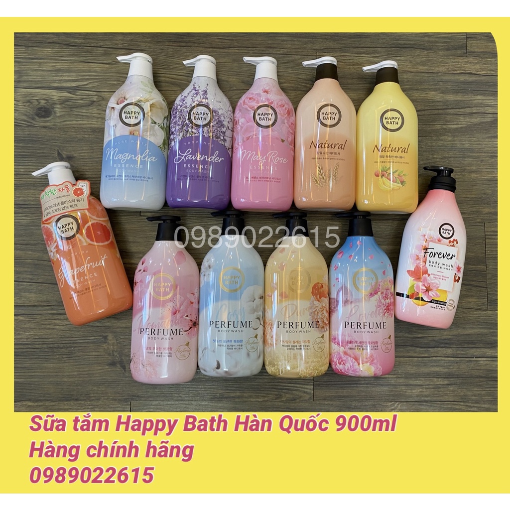 Sữa tắm Cao cấp Happy Bath Hàn Quốc 900ml HSD  2023