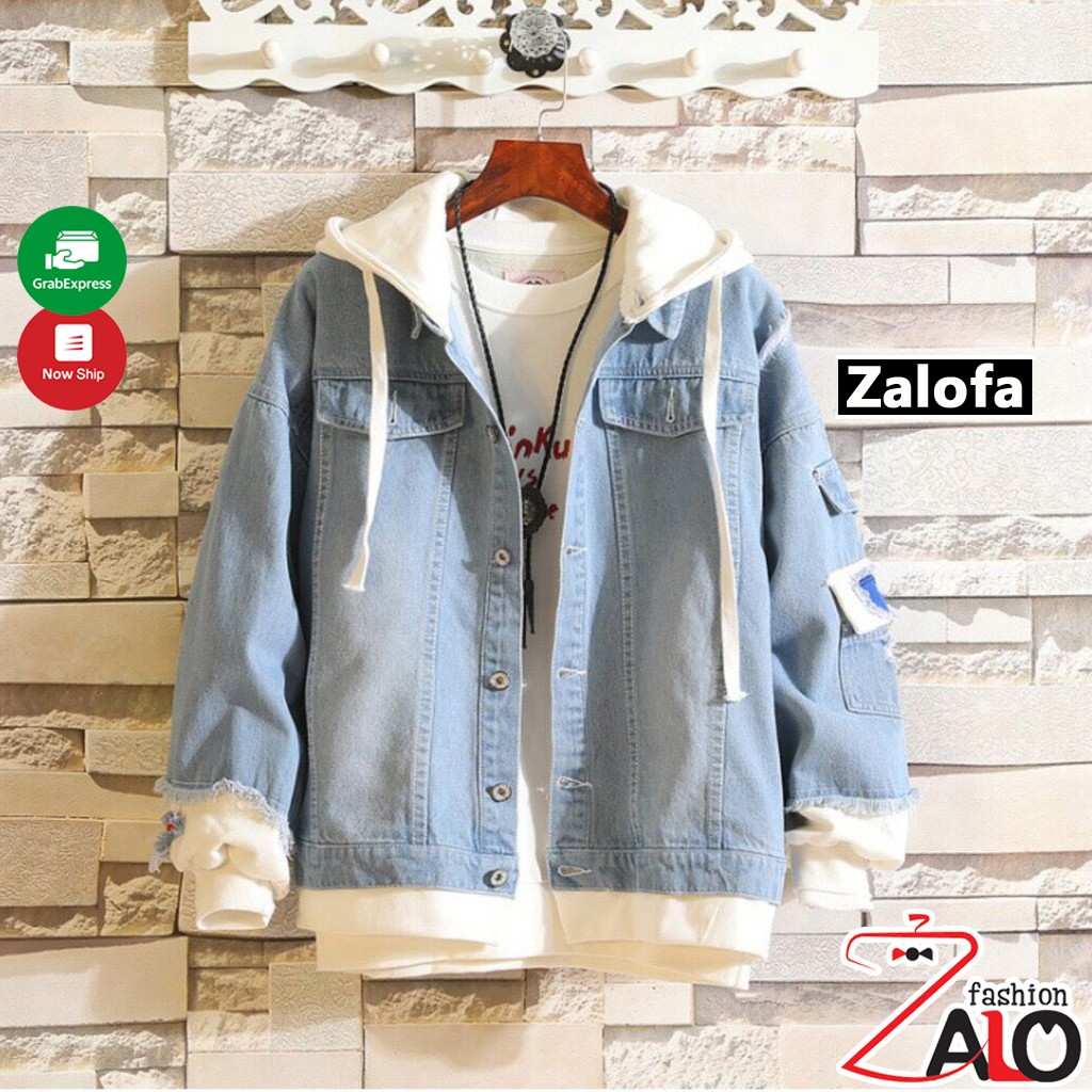 Áo Khoác Jean Mũ Nỉ Áo Chống Nắng Nam Nữ Cao Cấp Hàn Quốc AKJ5 ZALO Fashion Unisex