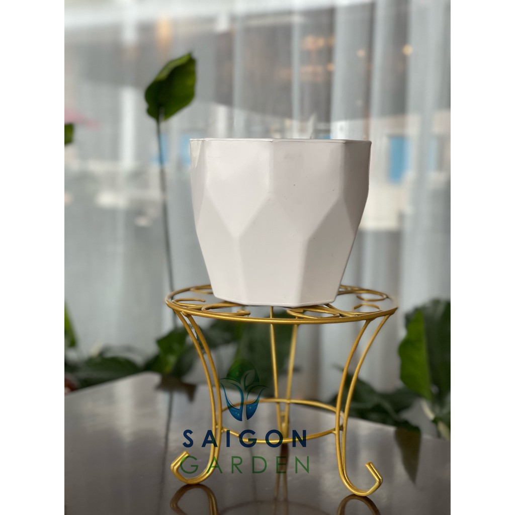 Chân đế kê chậu hoa sắt sơn tĩnh điện cao 22cm