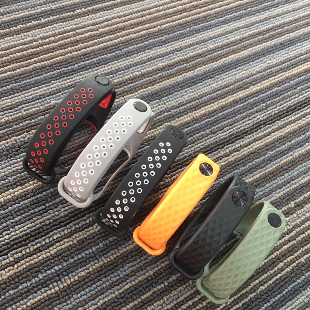 Dây Đeo Cao Su Viền Màu cho đồng hồ MIBAND 3/4/5