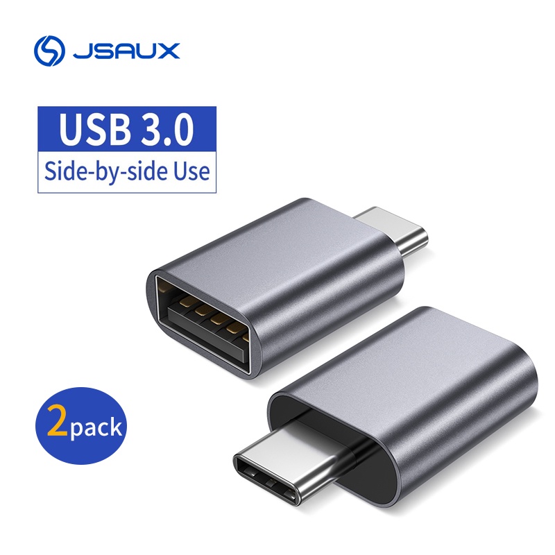 Bộ Chuyển Đổi JSAUX Usb Type C Sang Usb A 3.0 (2 Đầu Chuyển Đổi)