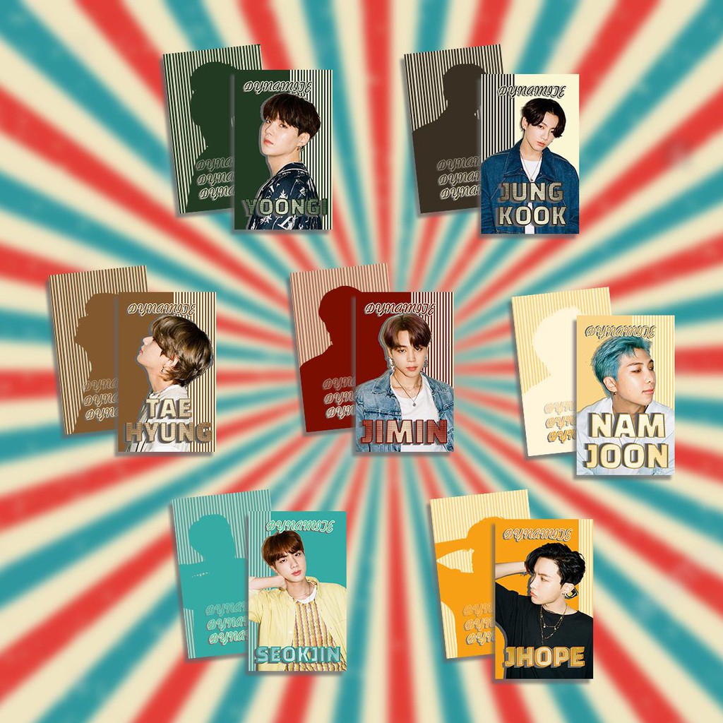 Bộ card BTS 7 card (7 thành viên) trang trí nhà cửa