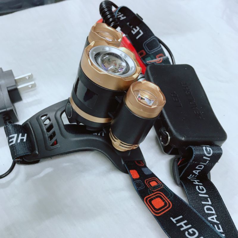đèn đội đầu 3 bóng 2PIN  siêu sáng loại 1