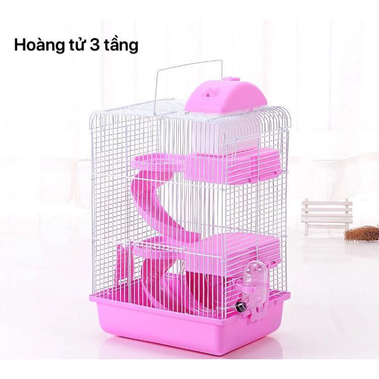 Lồng hamster Hoàng Tử 3 Tầng vui chơi thỏa thích .