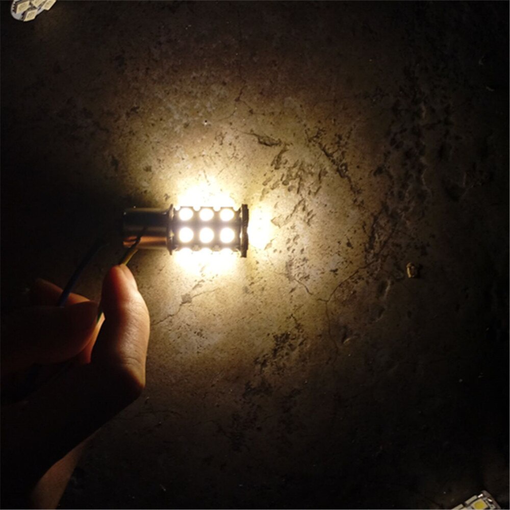 Bộ 2 Đèn LED Tín Hiệu 1156 P21W BA15S 1141 27 SMD 5050 12V 24V 1157 BAY15D P21 / 5W BAU15S PY21W Chất Lượng Cao