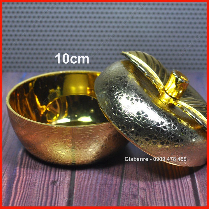 HỘP HẠT DƯA HÌNH QUẢ TÁO VÀNG SIZE NHỎ - 4841