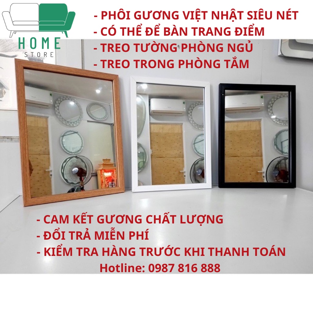 SHIP TOÀN QUỐC-Gương soi để bàn,treo tường kích thước A3,A4 bảo hành gãy vỡ,tặng đinh treo không cần khoan tường.