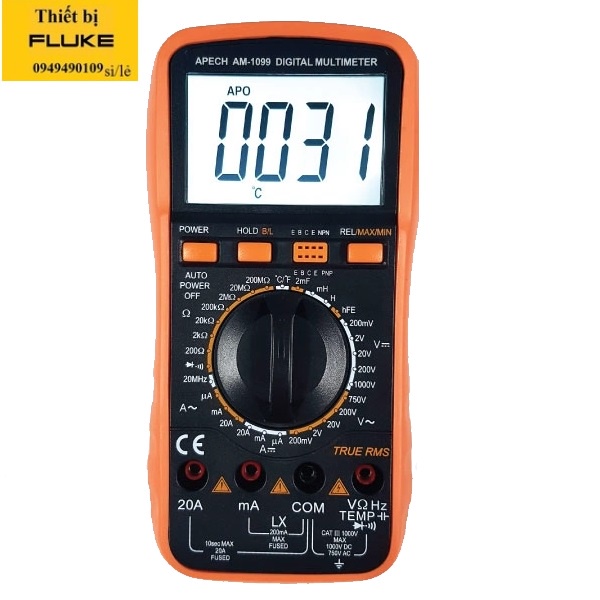 Apech AM - 1099 Đồng Hồ Đo Điện Vạn Năng Đo Tần Số Đo Tụ Đo Henry Apech AM 1099