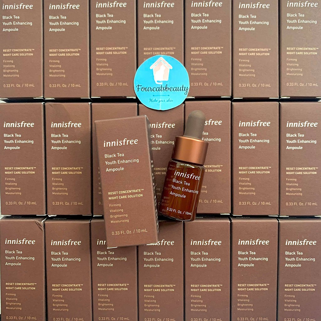 Tinh Chất Dưỡng Ẩm Chống Lão Hóa, Dưỡng Sáng, Phục Hồi Da Innisfree Black Tea Youth Enhancing Ampoule 10mL