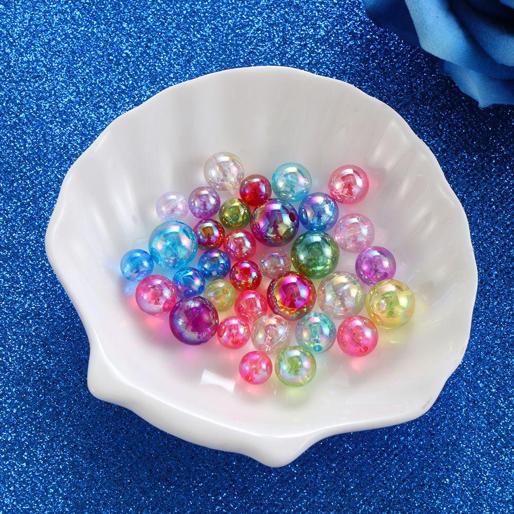 ⚝Hecceh⚝ Bộ 50 Hạt Nhựa Acrylic Có Lỗ Nhiều Màu Sắc Dùng Làm Trang Sức Thủ Công DIY