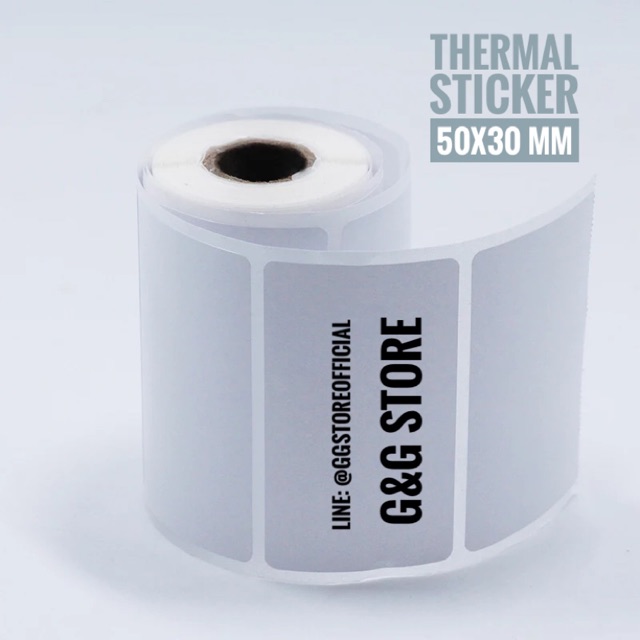 Nhãn dán nhiệt 50mm cho nhãn sản phẩm được sử dụng với máy in nhãn 50x30 50x50