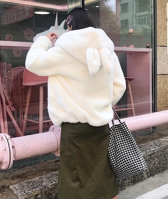 Áo lông tai thỏ cao cấp