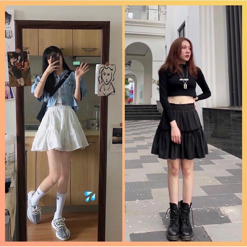 [Mã WAMT10K giảm 10K đơn 0K] ( FREESHIP-HÀNG SIÊU HÓT ) CHÂN VÁY TẦNG NGẮN MIX BÈO SIÊU XINH