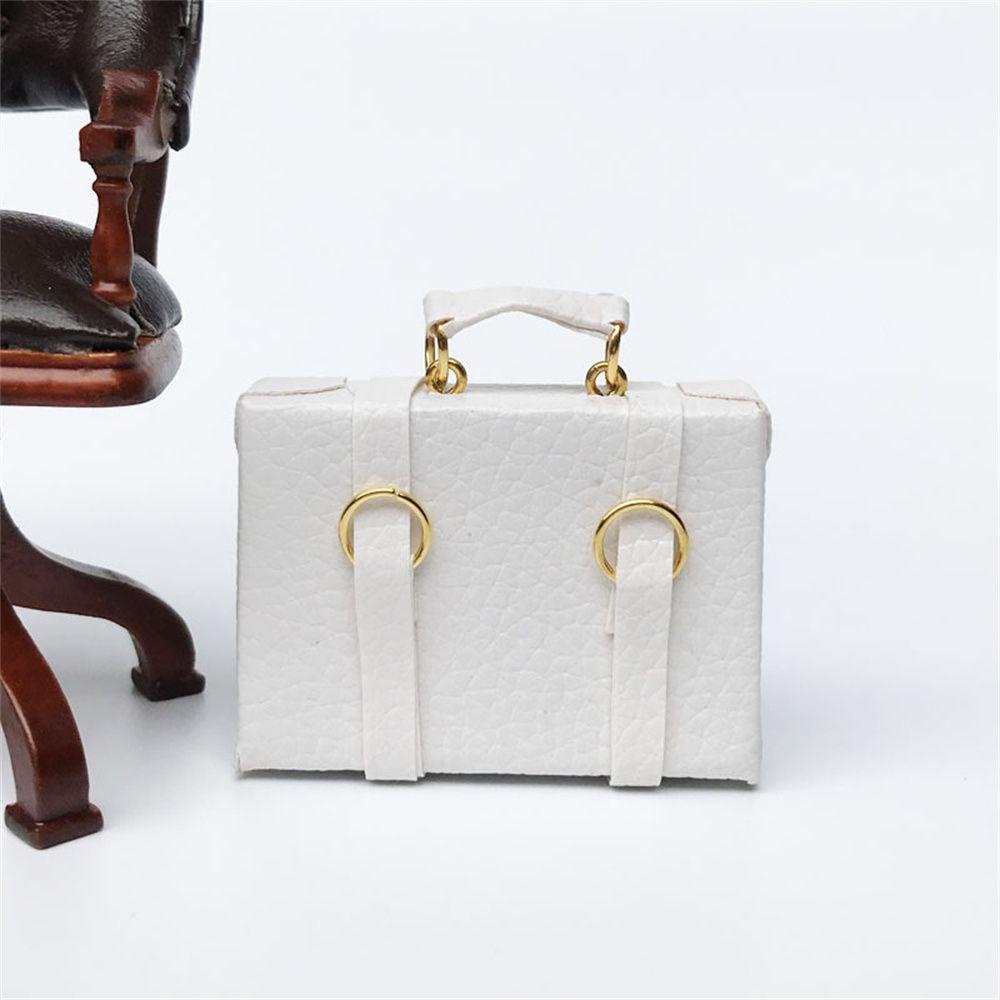 Va Li Giả Da Phong Cách Vintage Dùng Trang Trí Nhà Búp Bê