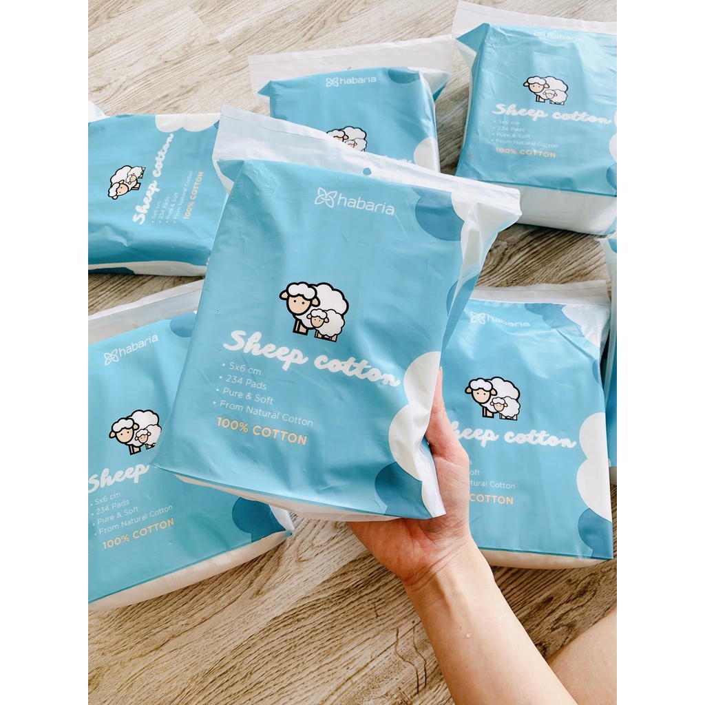 Bông Tẩy Trang Habaria Sheep Cotton 234 Miếng