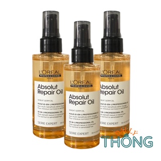 Tinh dầu dưỡng tóc L'oreal Serie Expert Absolut Repair Oil 30ml | 90ml p‎hục hồi tóc hư tổn