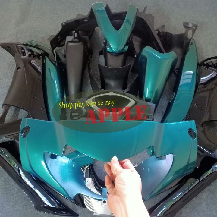 Dàn áo nhựa ABS nguyên sinh gắn xe Future Neo màu Xanh RÊU