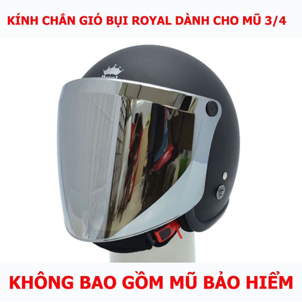 [CHÍNH HÃNG] Kính Chắn Gió Bụi Royal / GRS / Bulldog - Dành cho nón 3/4 [FREE SHIP]