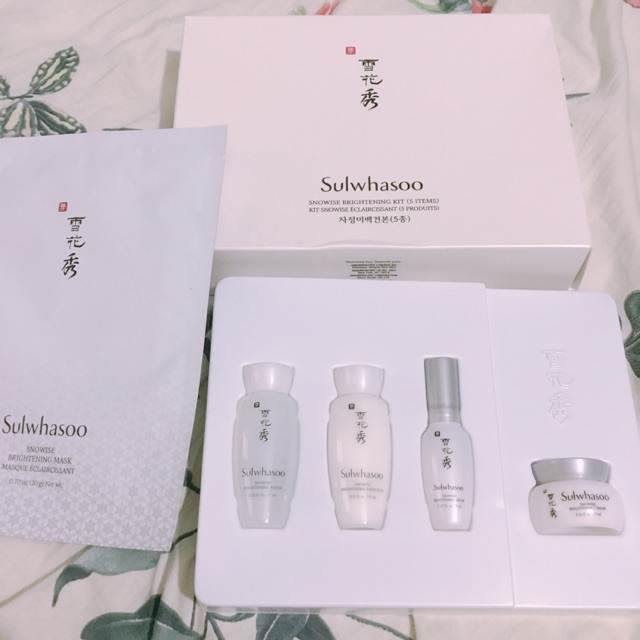 [Hàng sẵn] Snowwise Kit dưỡng trắng 5 món của Sulwhasoo