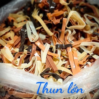 500GR Dây thun màu cà phê sữa cột tóc siêu chắc