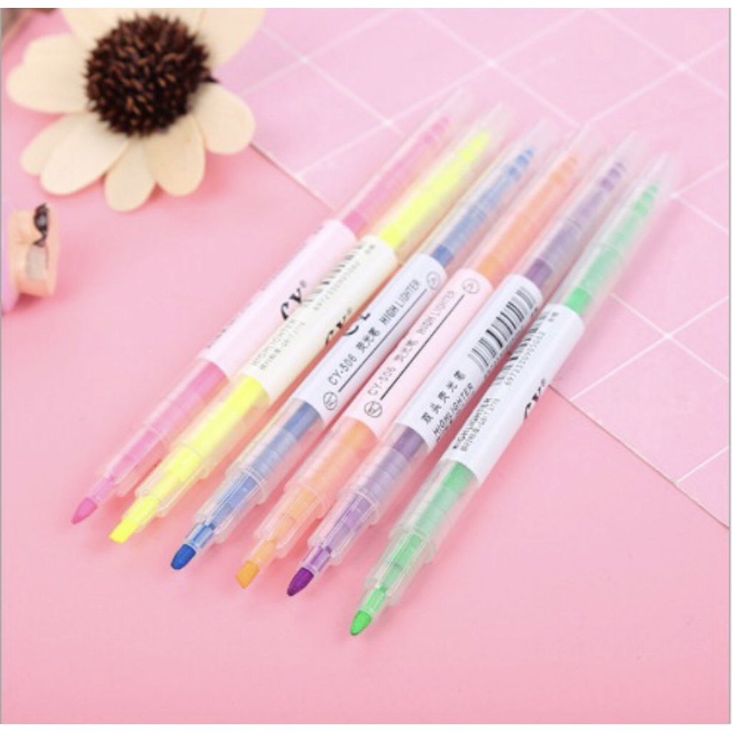 BÚT DẠ 2 ĐẦU SET 6 CÂY