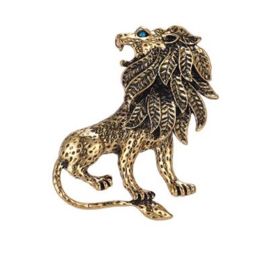 (MớI) Ghim CàI ÁO HìNh Sư Tử MàU VàNg Cho Nam