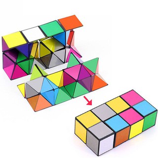 Infinity Cube Toy Magic Unlimited Fold Cube with Triangular Accessory Inside Toy