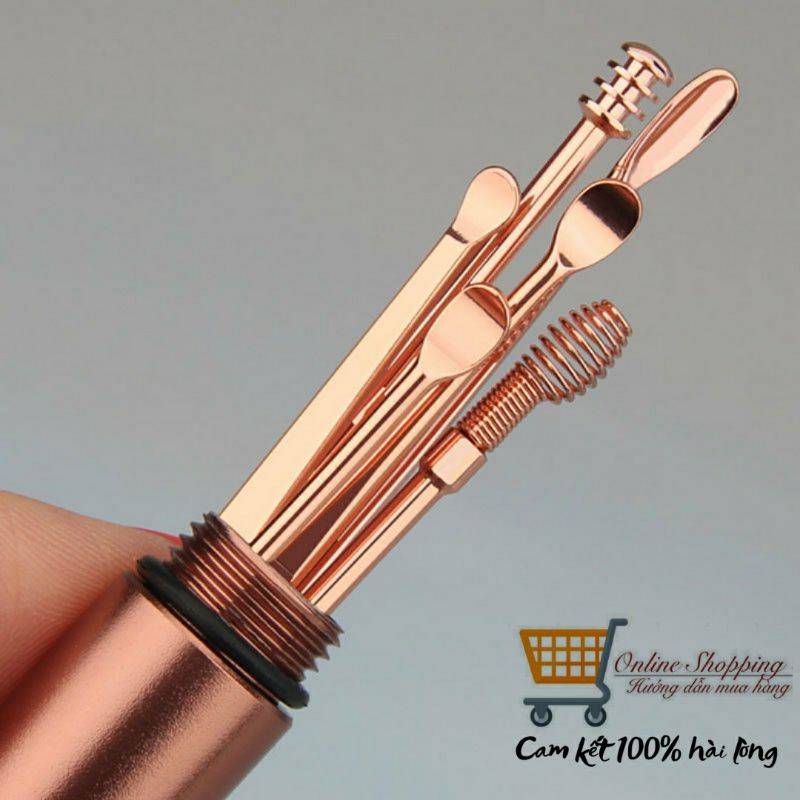 Bộ Dụng Cụ Vệ Sinh Tai Ngoáy 6 Món , 7 Món Cao Cấp Bằng Thép Không Gỉ