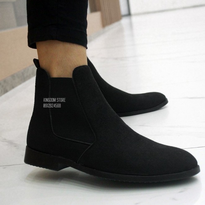 Giày chelsea boot da lộn da bò hàng đẹp loại 1 (QK)