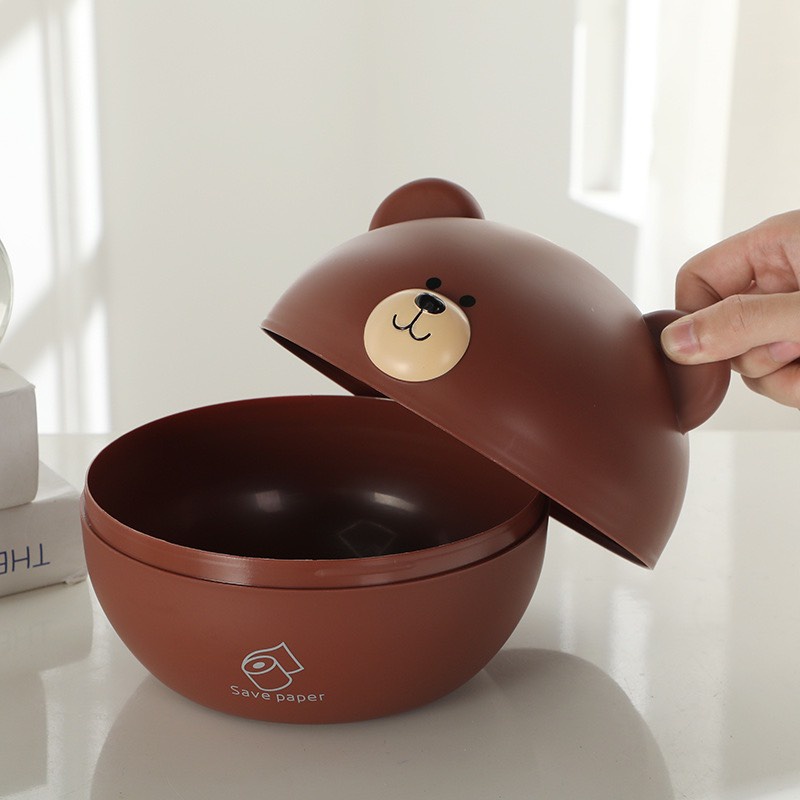 Hộp đựng khăn giấy hình gấu nâu/ trắng dễ thương BROWN/LINEFRIEND