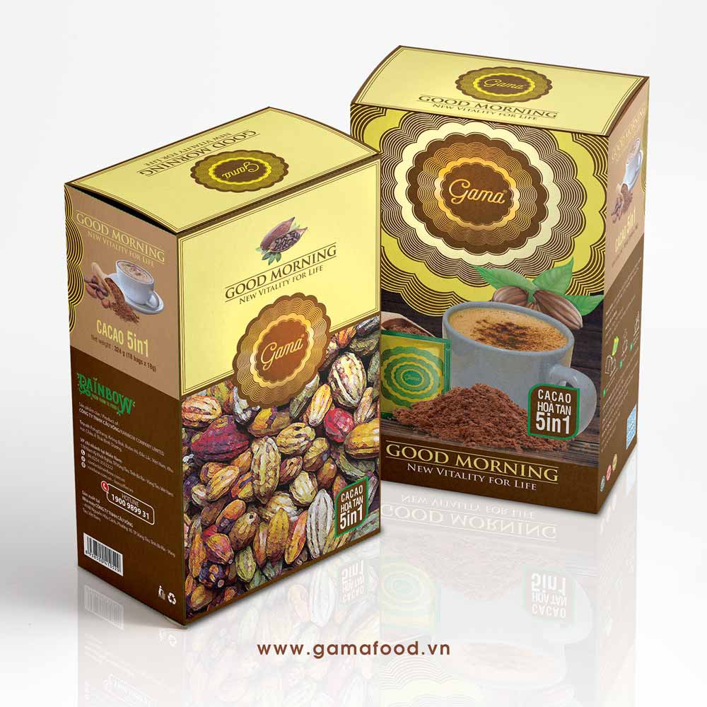 Ca Cao GAMA 5in1 324gr - Nguyên chất  100% - TOP cacao bán chạy nhất