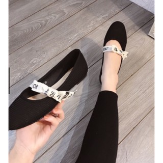 Giày bệt Dior quai nơ